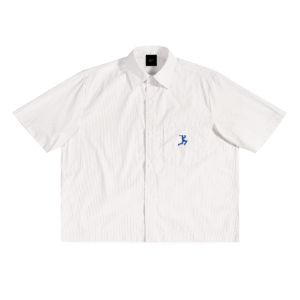 oversized vertical stripe boxy shirt