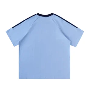 contrast tape crewneck cotton t shirt