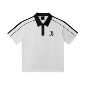 contrast tape crewneck cotton t shirt